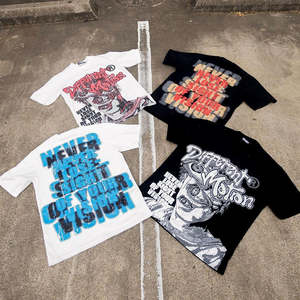 T-shirt Hip Hop Unisexe Coupe Classique Personnalisé en Gros, Broderie/Sérigraphie/Impression 3D, Manches Courtes, Streetwear Tricoté 100% - Product Image 1