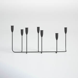 Classic Antique Design <b>Black</b> Matte <b>Candle</b> Holder Stand and <b>Candle</b> Sticks for Wedding Elegant Lighting for Your Memorable Moments - Product Image 4