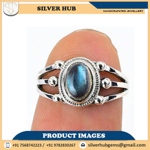 Bagues en argent Sterling massif 925 faites à la main bijoux en pierres précieuses Labradorite unisexe Style classique pour cadeau de fête de fiançailles de mariage - Product Image 6