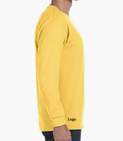 T-shirt à manches courtes en tissu mélangé épais, teint en pièce, directement de l'usine du Bangladesh