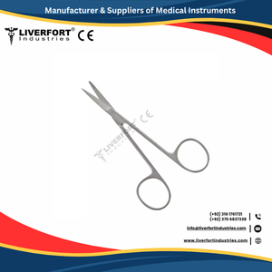 Vannas Micro dụng cụ phẫu thuật 8.5 mét Đức thép gương kết thúc nhỏ cong lưỡi iridocapsulotomy kéo 3-3/8 "cơ sở - Product Image 4