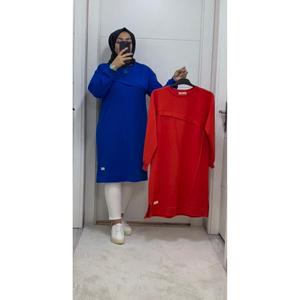Girocollo cotone Lycra tessuto compatto 2 filo Lycra felpa su misura tunica pettinata cotone maglieria - Product Image 1