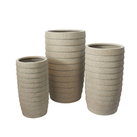 Pots de fleurs en Fiberstone écologiques, durables, fabriqués sur mesure, avec trou de drainage, légers, style moderne, AuroraPots, différentes tailles