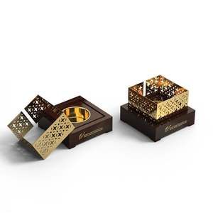 Jaali ชุดเหยือก MDF พร้อมถาดที่วางธูปทันสมัยสำหรับตกแต่งบ้าน - Product Image 3