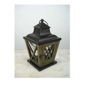 Portavelas de linterna de madera para el hogar y el Festival decorativo - Product Image 1