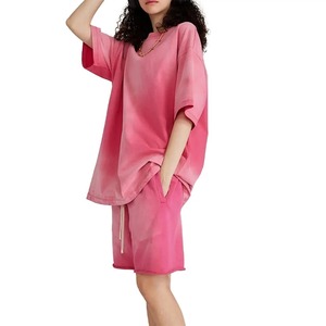 Shorts en jean pour adultes de haute qualité, respirants, coupe droite, effet délavé, couleur rose, 100% coton, été, Promate International - Product Image 4