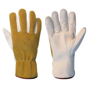 Guantes de trabajo de cuero blanco para Conductor de trabajo de cuero dividido de vaca en La Palma y la espalda Guantes DE TRABAJO DE SEGURIDAD INDUSTRIAL personal de alta resistencia - Product Image 6