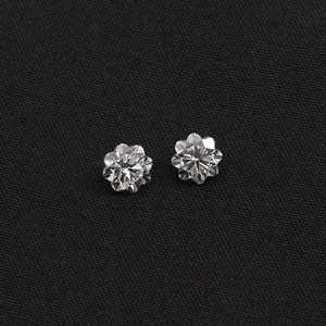 1-1 CT Each Floral Cut Lab Grown Diamond Pair <b>Matching</b> Pair for Earrings or for Engagement Ring CVD Lab Made Diamond for Gift - Product Image 1