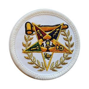 Grand OES Écusson brodé à coudre Matrone avec marteau 3D Order of Eastern Star Machine Broderie Style sur feutre et plastique PU - Product Image 1