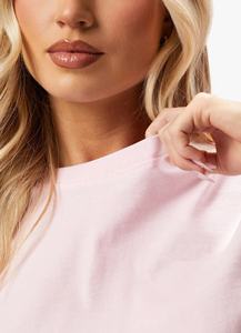 Mode personnalisé Logo impression chemise Sexy dames été uni solide lâche femmes haut court Sport femmes mode haut court T-shirt - Product Image 5