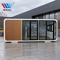 Cabine de bureau modulaire portable de luxe, type Apple Pod, pour centre de vente, salle d'exposition et réception d'entreprise