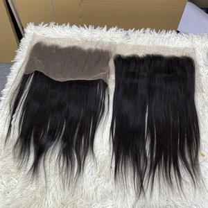 100% Virgen Remy Cabello humano Hueso Recto Onda natural para cierre Cabello 13by4 - Product Image 1