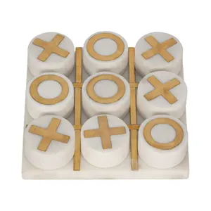 Mármol con tira de latón perfecto Tic-Tac-Toe Juego mejor diseño con tablero de la mejor calidad para niños de Target World - Product Image 6