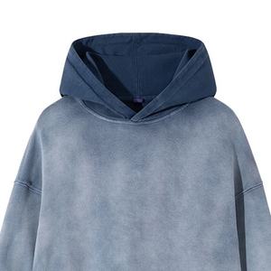 Sweat à capuche zippé pour homme, 100% coton tissé de haute qualité, coupe classique, molleton épais, épaules tombantes, coupe-vent, uni, personnalisable - Product Image 3