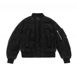 Chaquetas de satén personalizadas para hombre Chaqueta de equipo deportivo de satén de béisbol Tasa de venta total 2025 Chaqueta de satén - Product Image 2