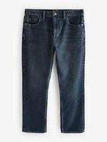 Jean en denim bleu foncé personnalisé pour homme, en coton/élasthanne de haute qualité, taille moyenne, grande taille, coupe décontractée, adoucissant textile