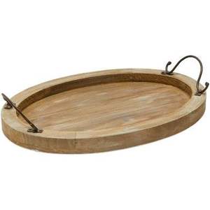 Bandeja de almacenamiento de madera de estilo americano de alta calidad, bandeja de cocina para servir comida de café de forma redonda, respetuosa con el medio ambiente - Product Image 6