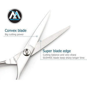 Ciseaux à cheveux professionnels en acier inoxydable, ciseaux de barbier tranchants avec poignée ergonomique pour salon et coiffure - Product Image 4