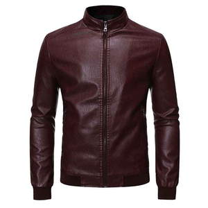 Veste en cuir personnalisée de haute qualité pour hommes, vêtements de mode d'hiver avec tissu en toile, nouveauté avec veste avant pour hommes - Product Image 3