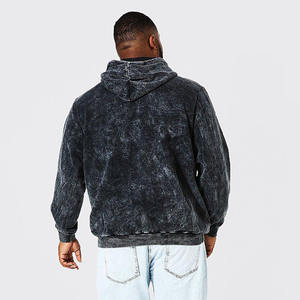 Sweat-shirts en coton 100% pour hommes, style streetwear, délavé à l'acide, peint, délavé au soleil, vieilli, vintage, personnalisé, lourd, en gros, pour l'hiver - Product Image 2