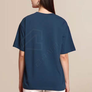 เสื้อยืดสำหรับผู้หญิงเสื้อยืดคอกลมแขนสั้นระบายอากาศคอกลมสำหรับผู้หญิงเสื้อยืดผ้าคอตตอนธรรมดาไม่มีลวดลายออกแบบได้ตามต้องการ - Product Image 5