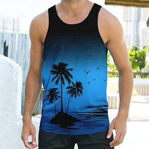 Sublimación de alta calidad Super-Soft Stretch Fitness Class Quality Singlet Stringer Gym Workout Tank Top - Product Image 4