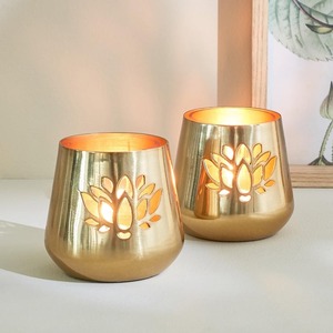 Lotus Votives Metal Iron Candle Holder Navidad Decoración del hogar Candelabros Alta calidad Hecho a mano Fancy Candle Mold - Product Image 1