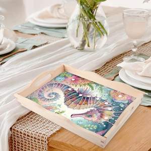 Bandeja de Madera de Diseño Creativo para Servir, Decoración del Hogar para Ramadán y Bodas, Plato de Frutas Ligero Hecho a Mano - Product Image 2