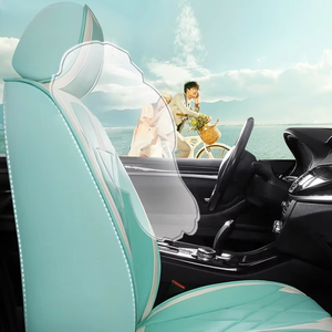 Nouvelle housse de siège de <span class=keywords><strong>voiture</strong></span> imperméable résistante à l'usure quatre saisons tout compris respirante en fibre synthétique PVC - Product Image 5