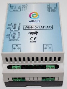 Módulo de Entrada Analógica de 1 Puerto + Salida Analógica de 1 Puerto WITTELB WIN-IO-1AI1AO con Modbus RTU RS485 - Product Image 3