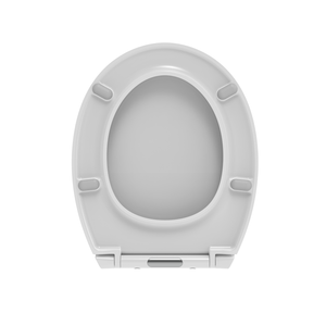 Siège de toilette ovale blanc brillant universel en matériau thermoformé - Product Image 2