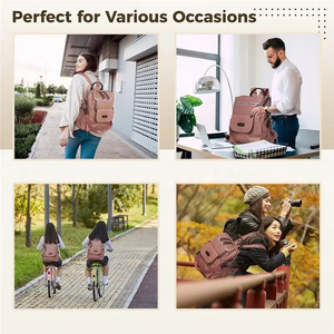 Dernier modèle de sac à dos unisexe à fermeture éclair étanche Sac à dos en cuir de taille personnalisée Sac à dos pour les voyages d'affaires en plein air - Product Image 6