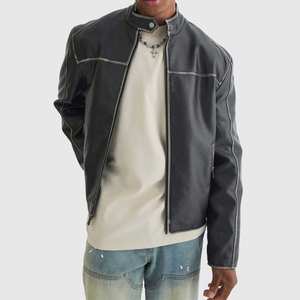 Veste en cuir véritable imperméable OEM Street Wear grande taille édition limitée nouvelle arrivée Offre Spéciale veste en cuir de motard pour hommes - Product Image 3