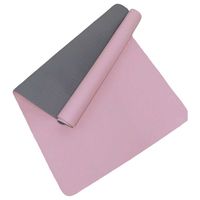 Tapete de Yoga de TPE de Doble Capa de 12 mm Antideslizante, Agradable al Tacto, para Principiantes de Pilates