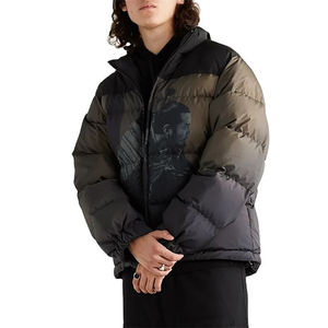 Veste en duvet rembourrée en coton brillant pour hommes Manteau bouffant quantité minimale de commande bas, chaud et ample avec col montant pour l'hiver - Product Image 1