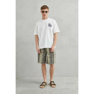 Blanca camiseta "In The ถิ่นทุรกันดาร" ผ้าคอตตอน100% ขนาดใหญ่ใส่ได้ทั้งชายและหญิงด้วยเสื้อยืดของผู้ชายที่มีข้อความแบบนามธรรมและโค้งรูปกระบองเพชร - Product Image 4