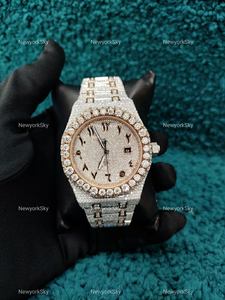 2025 marca superior de lujo para hombre Hip Hop reloj de Material de acero inoxidable mecánico Iced Out VVS Moissanite Diamond Eta reloj de movimiento - Product Image 2