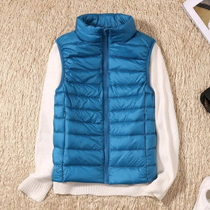 Customized High Quality Men's Puffer Jacket <b>Detachable</b> <b>Sleeve</b> Hooded Jeans Jacket Half Sleeved Winter Lightweight for Men - Product Image 5