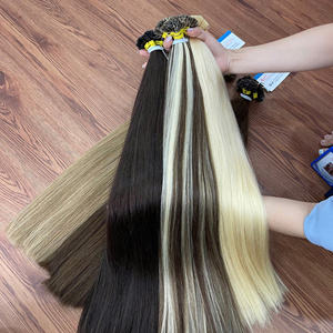 Kératine Tip Hair Extension de cheveux humains Cheveux vietnamiens raides naturels Prix de gros de l'usine - Product Image 2