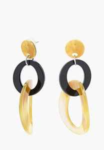 Alta calidad hecha a mano Khadim artesanías búfalo cuerno aro pendientes perla Venta caliente joyería Natural Paquete 2 precio al por mayor - Product Image 3