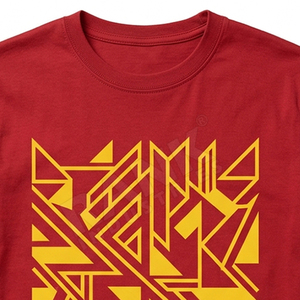 เสื้อยืดสตรีทสไตล์พิมพ์ลายสำหรับผู้ชาย ผลิตจำนวนมาก ผ้าฝ้าย 100% ทรงหลวม - Product Image 3