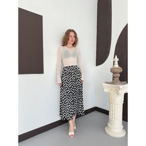 D 3072 <b>POLKA</b> <b>DOT</b> PLEATED <b>SKIRT</b> - [object Object] - Product Image 3
