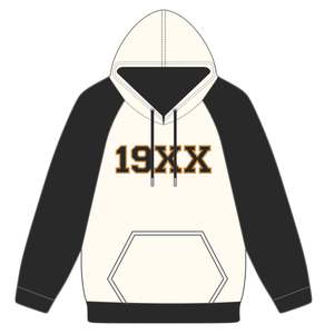 Sweat à capuche brodé Alpha APA Premium Neutre et Noir Manches Raglan Vêtements de Fraternité Grecque Divine Nine Année de Fondation 190X - Product Image 2