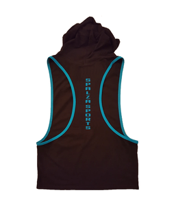 Summer New Men's Sports Hooded Sleeveless Vest Tank Top Quick Dry High Street Style Polyester/Cotton Knitted - Product Image 2