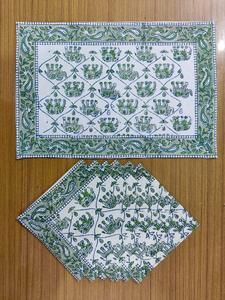 Serviettes de table imprimées en blocs de coton 100% sur mesure par lots de 4 et 6, idéales pour les magasins de fleurs florales brunes - Product Image 5