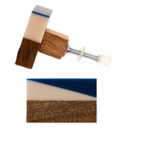 Long Square Resin Brass Drawer Pull Handle Handmade for Cabinets & Dressers for Kitchen Bedroom Hotel & Villa Living Room Use - Product Image 2