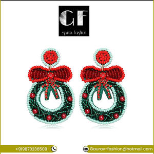 Meilleur Design Argent Citrouille Crâne Boucles D'oreilles Plaqué Or avec des Herbes Numéro Forme Diamant En Gros Accessoires De Noël Inde - Product Image 2