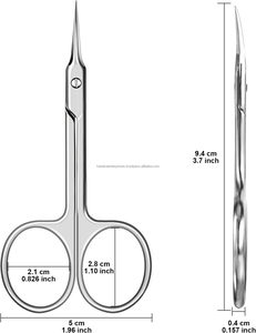 Ciseaux à cuticules de style russe de haute qualité, durables, avec logo personnalisé, en acier inoxydable, lame incurvée, ciseaux à ongles pointus pour la beauté des ongles - Product Image 6