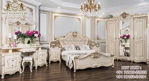 Muebles de Dormitorio Modernos de Madera de Teca Tallada a Mano, Acabado en Madera Natural, Muebles de Dormitorio Tallados a Mano con Aspecto Elegante - Product Image 3