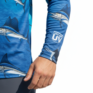 Ropa de Pesca para Bebés y Niños Pequeños, Protección Solar UPF 50+, Secado Rápido, Manga Larga, Cierre de 1/4, Camisetas de Spandex/Poliéster 180g - Product Image 4